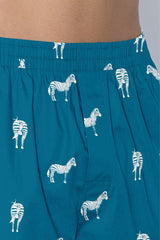 Blue with Zebra Pattern Boxer