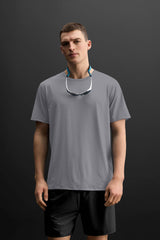 Men's Gray Crew Neck T-Shirt