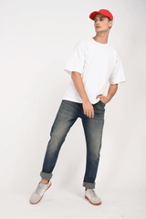 Men Slim Fit Light Fade Denim Jeans