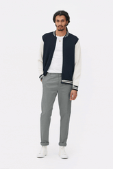 Men Grey Slim Fit Chinos Trousers