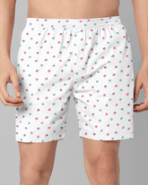 White with Multicolor Dotted Pattern