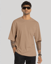 Men's Oversized Taupe T-Shirt