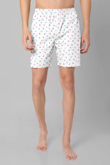White with Multicolor Dotted Pattern