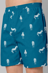 Blue with Zebra Pattern Boxer