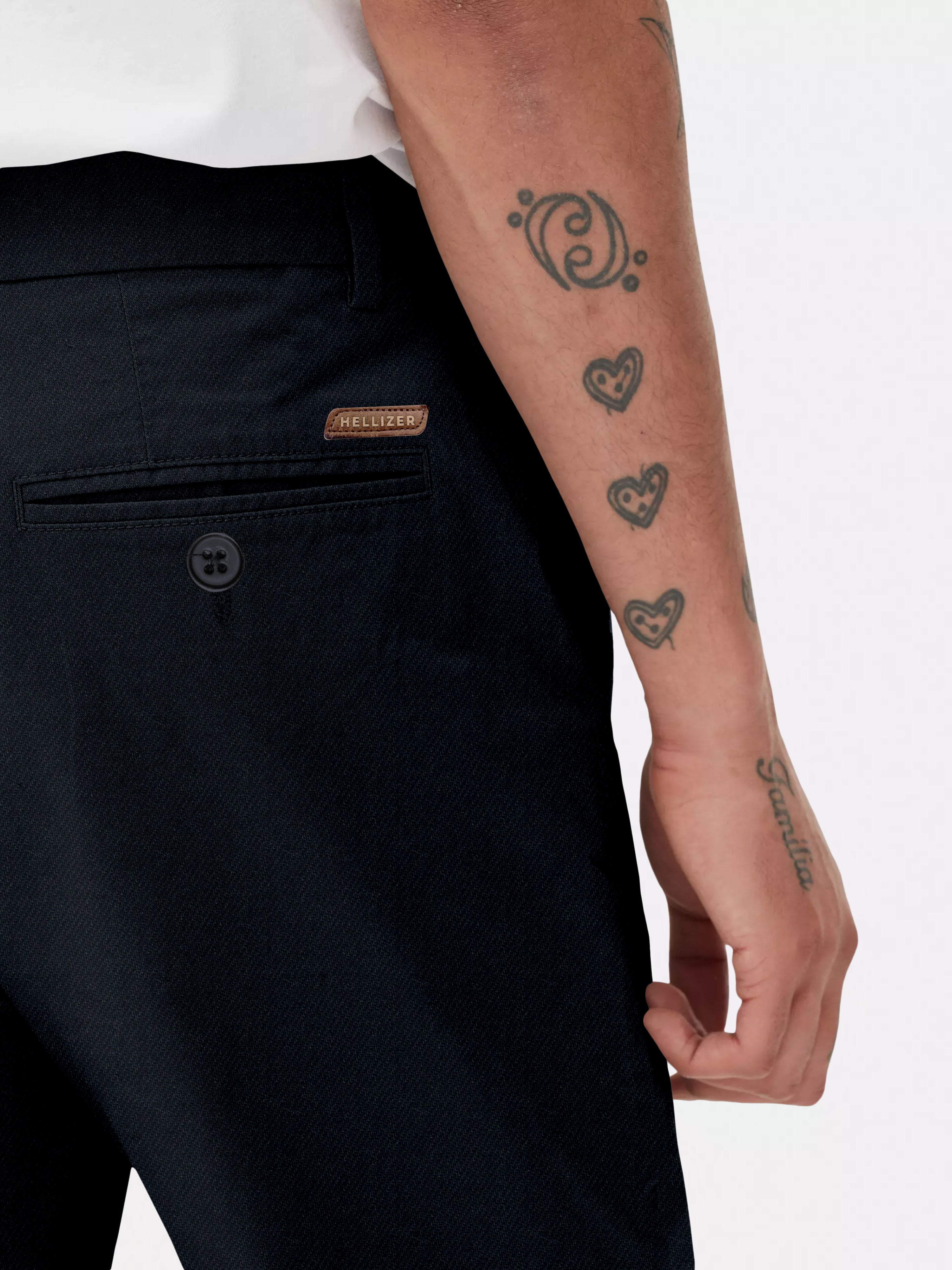 Men Black Slim Fit Chinos Trouser