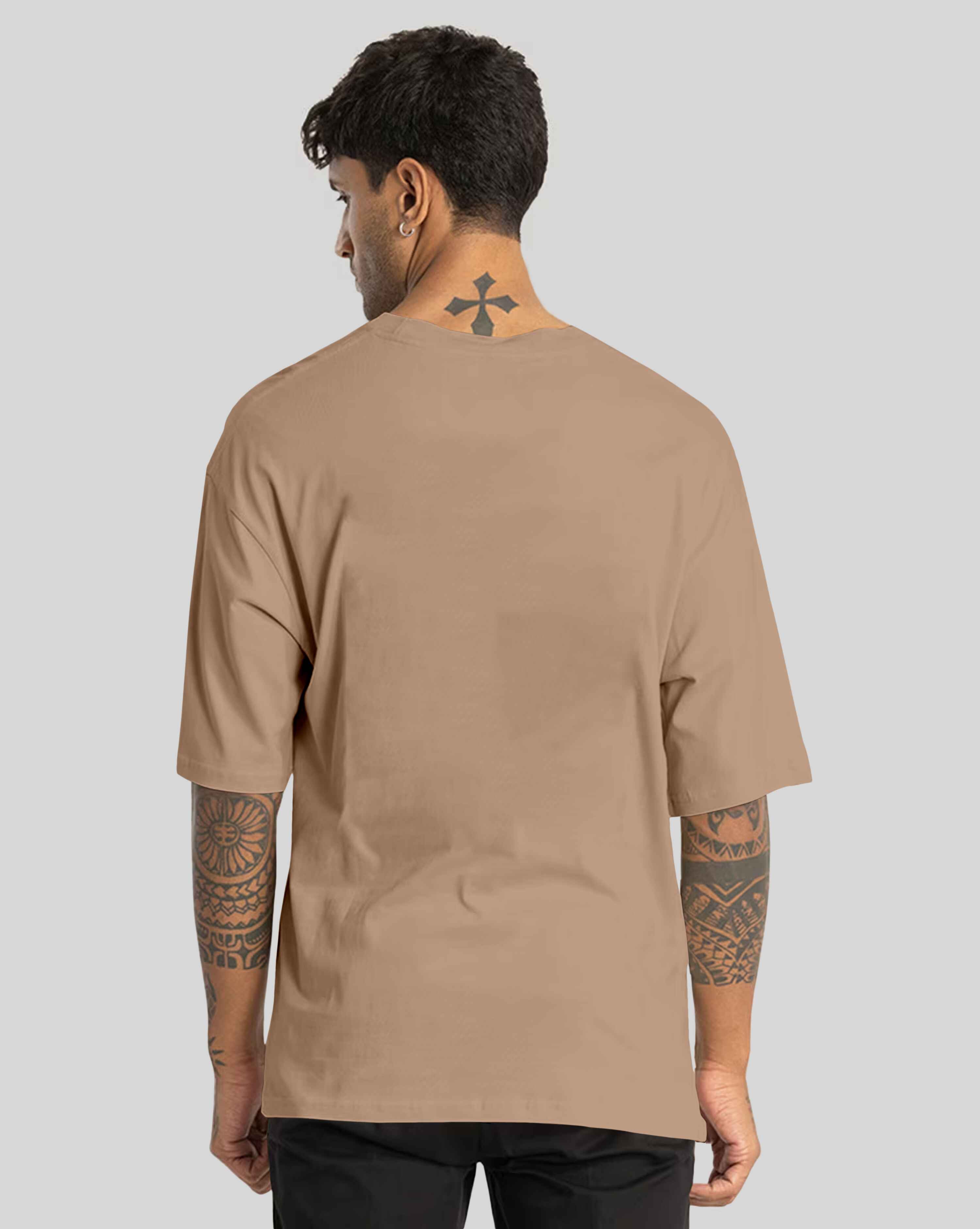 Men's Oversized Taupe T-Shirt