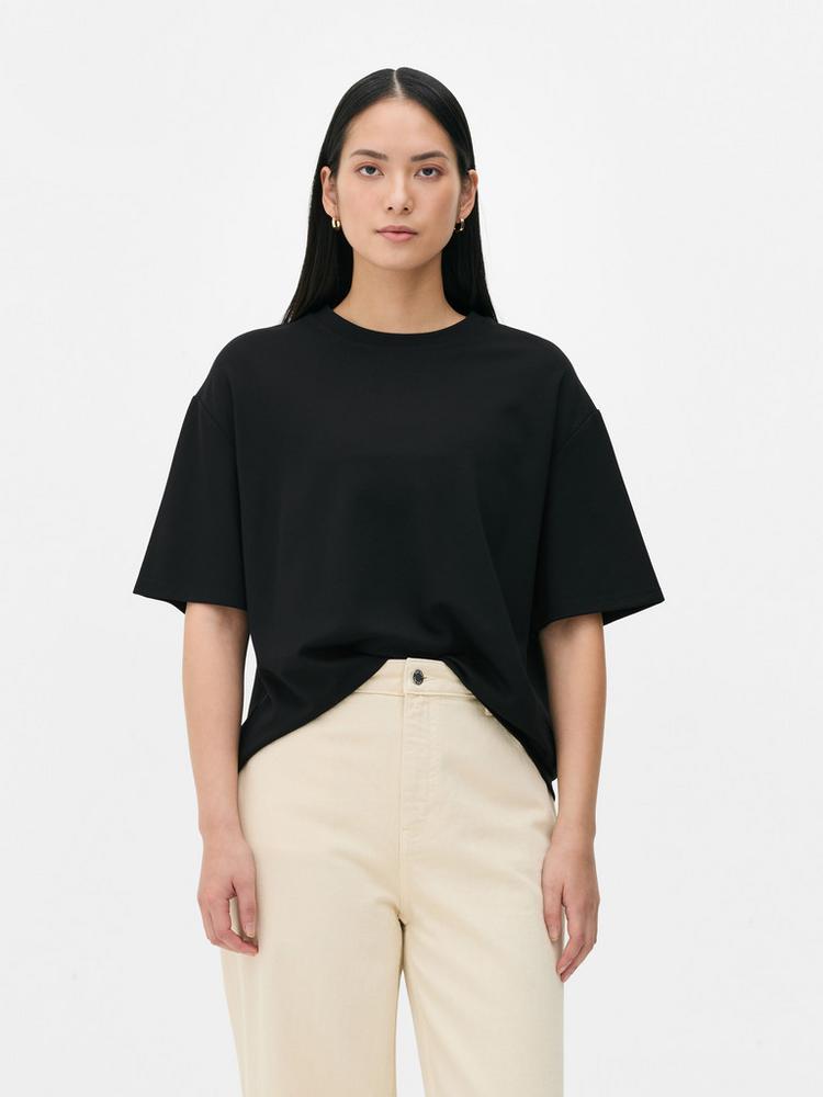 WOMEN OVERSIZED CREW NECK T-SHIRT