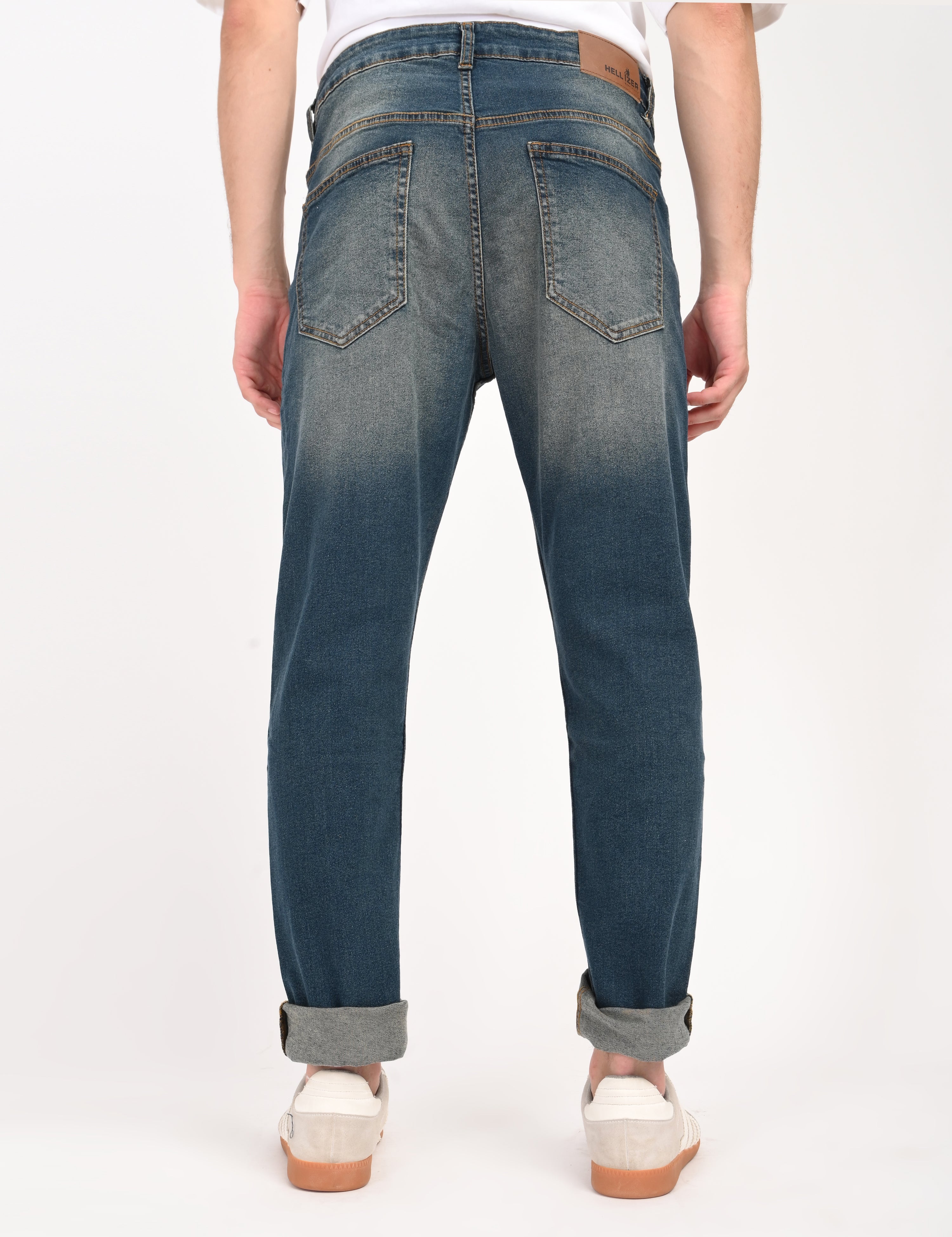 Men Slim Fit Light Fade Denim Jeans
