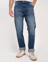 Men Slim Fit Light Fade Denim Jeans