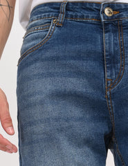 Men Slim Fit Light Fade Denim Jeans
