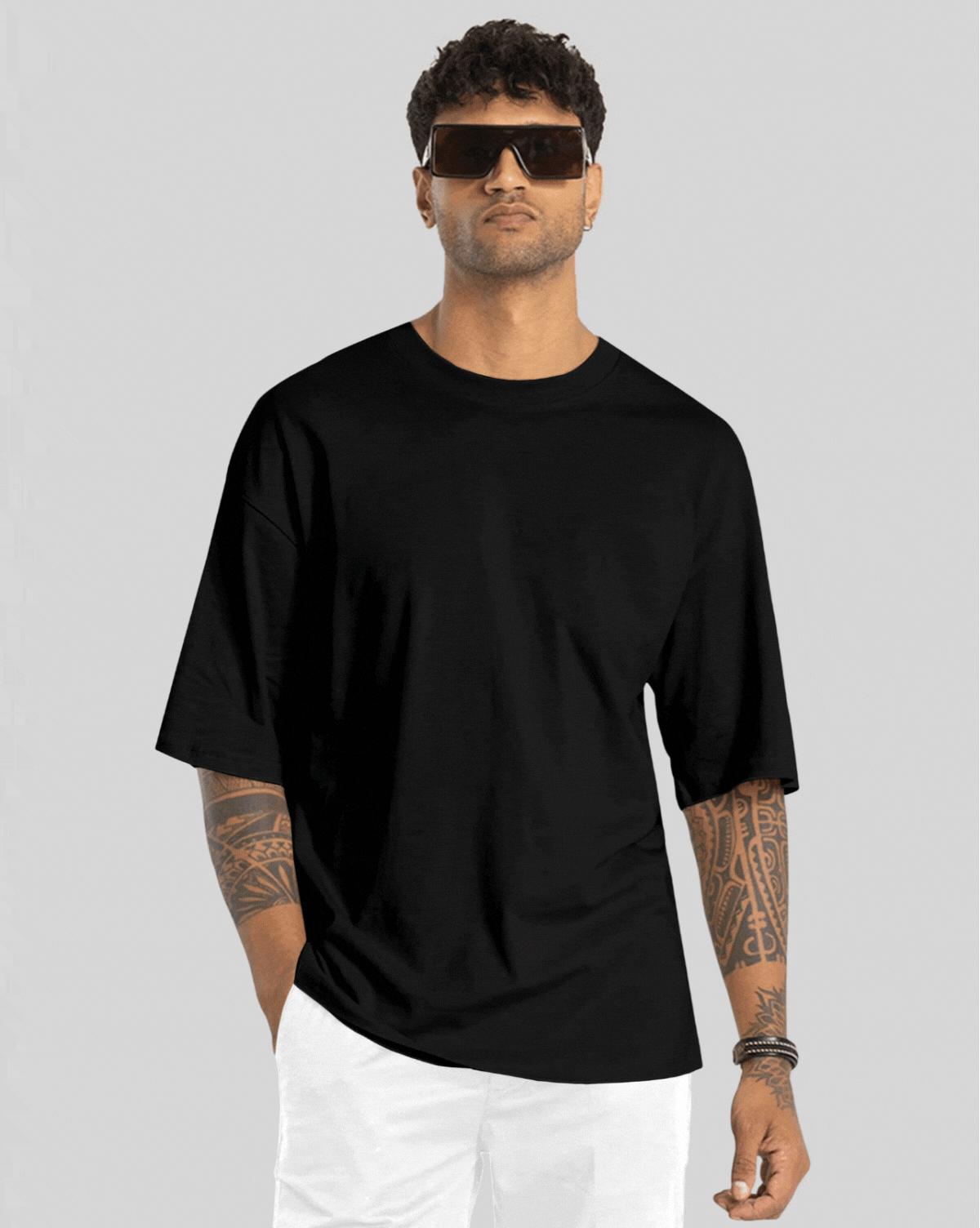 Men's Oversized Black T-Shirt