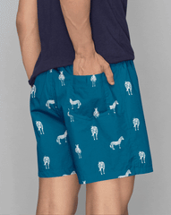 Blue with Zebra Pattern Boxer
