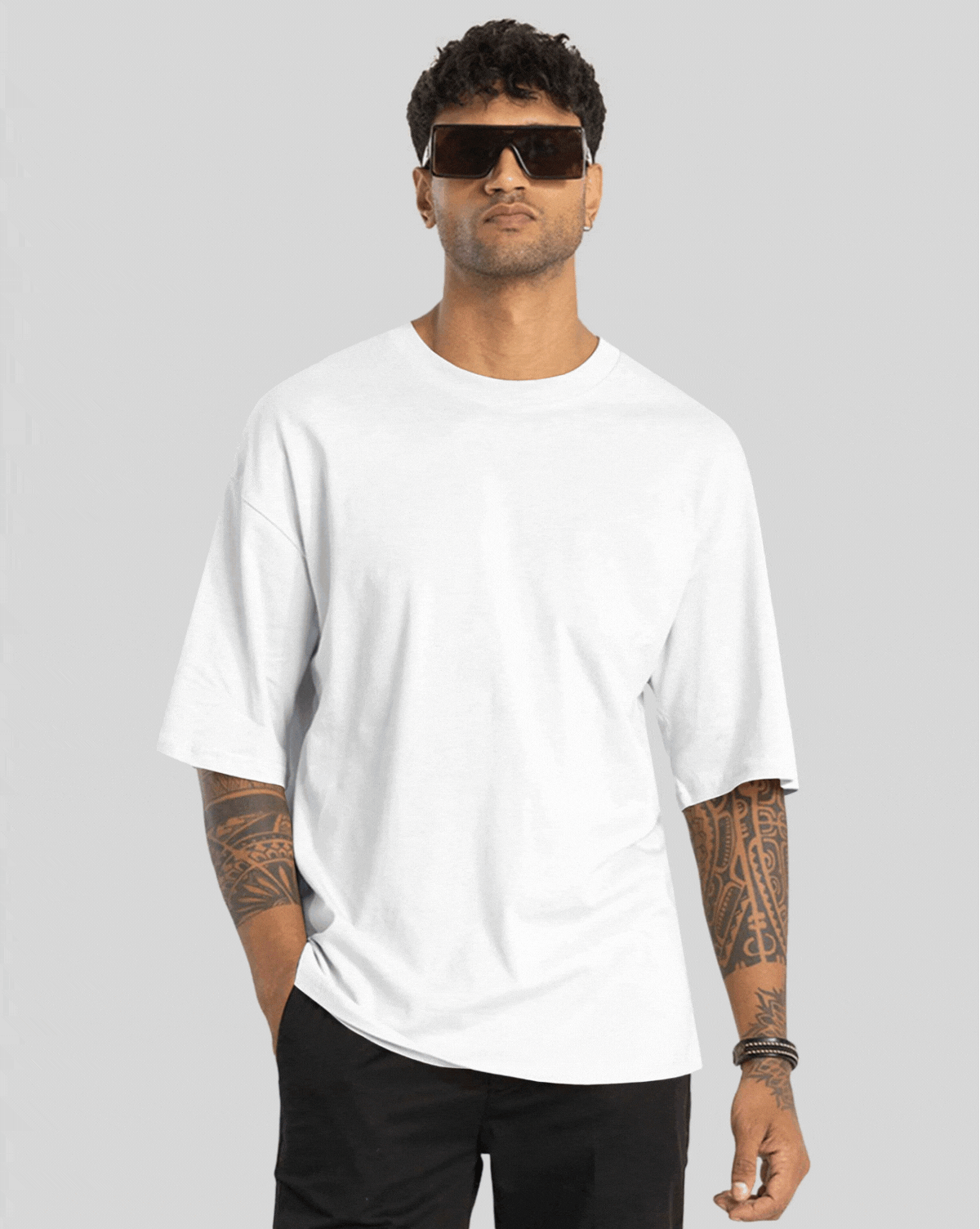 Men Oversized Crew Neck T-shirt